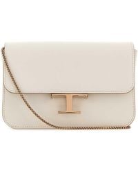 Tod's - Ivory Leather Micro Crossbody Bag - Lyst