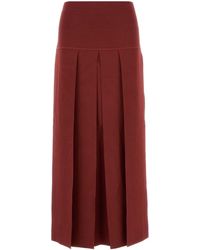 Alaïa - Alaia Tyrian Stretch Viscose Blend Skirt - Lyst