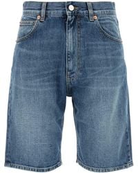 Valentino Garavani - Denim Cotton Shorts - Lyst