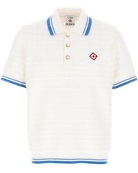 CASABLANCA - Cotton Bouclé Polo Shirt - Lyst