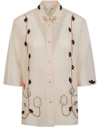 forte_forte - Embroidered Cotton Shirt - Lyst