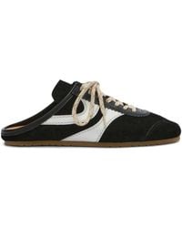 Dries Van Noten - Suede-Stripe Sneaker Mules - Lyst