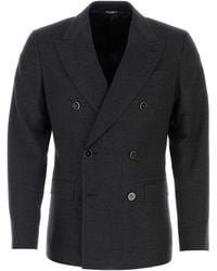 Dolce & Gabbana - Graphite Stretch Wool Blazer - Lyst