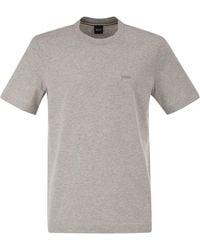 BOSS - Cotton Jersey T Shirt With Logo - Lyst