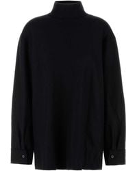 Jil Sander - Wool Blend Blouse - Lyst