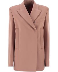 Sportmax - Straight Fit Stretch Wool Gabardine Blazer - Lyst