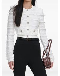 Self-Portrait - Cardigan En Maille Pointelle - Lyst