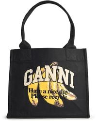 Ganni - Large Banana Print Bag - Lyst
