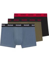 HUGO - 3 Pack Boxer Shorts With Logo - Lyst