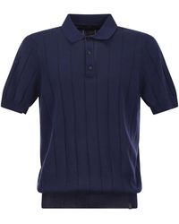Fay - Knitted Polo Shirt - Lyst