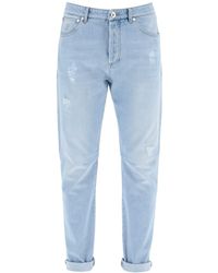 Brunello Cucinelli - Leisure Fit Jeans Met Taps Toelopende Snit - Lyst
