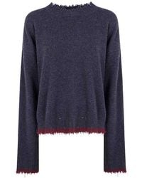 Uma Wang - Kasjmier Trui Met Verweerd Effect - Lyst