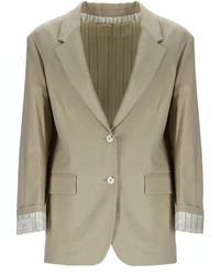Alysi - Linen Blend Blazer - Lyst