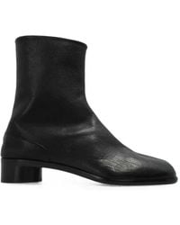 Maison Margiela - Leather Heeled Ankle Boots With "Tabi" Cut-Out - Lyst