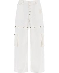 Off-White c/o Virgil Abloh - Uit White "90's Logo Convertible Baggy Jeans - Lyst
