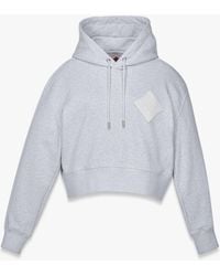 MCM - Essential Logo Patch Cropped Hoodie - Lyst