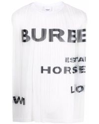 Burberry - Horseferry Print Mesh Tank Top - Lyst