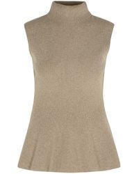 Rohe - 'skulpturaler' 'Taupe Melange' Cashmere Mischtank -Top - Lyst