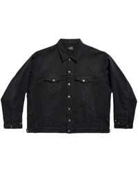 Balenciaga - Ausgeblichene Jeansjacke Mit Knöpfen - Lyst