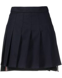 Thom Browne - Super 120's Twill Mini-Plooirok - Lyst
