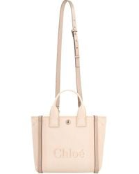 Chloé - Small Carry Logo-Embossed Canvas Tote Bag - Lyst