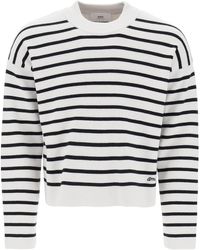 Ami Paris - Ami Alexandre Matiussi Striped Magic Pullover Sweater - Lyst