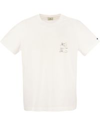 Etro - T -Shirt mit Logo und Pegasus - Lyst