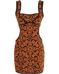 Marine Serre - Printed Short Cotton Dress - Lyst