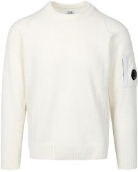 C.P. Company - C.P. Firmenpullover weiß - Lyst