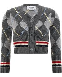 Thom Browne - Cardigan Argyle - Lyst