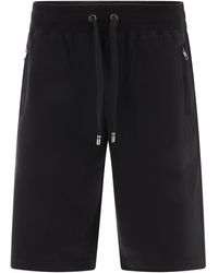 Dolce & Gabbana - Jersey Shorts With Logo Tag - Lyst