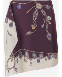 Versace - Bedrukte Zijden Twill Rok - Lyst