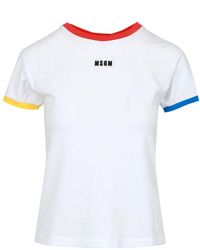 MSGM - Magliette E Polos Bianche - Lyst