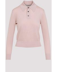 Bottega Veneta - Long Sleeve Polo Top - Lyst