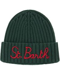 Mc2 Saint Barth - Wool And Cashmere Blend Hat With Embroidery - Lyst