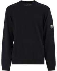 C.P. Company - Sea Island Cotton Crew Neck Jumper - Lyst