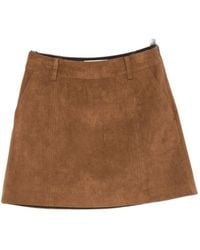 DUNST - Suede Effect Mini Skirt - Lyst