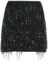 ROTATE BIRGER CHRISTENSEN - Ruotare La Minigonna Del Poliestere Nero "Tula" - Lyst