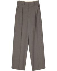 Alysi - Wool Blend Wide Leg Trousers - Lyst