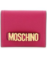 Moschino Portemonnee Met -logo - Roze