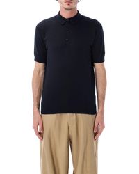 John Smedley - T-Shirt E Polo Blu - Lyst
