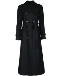 Harris Wharf London - Long Raglan Trench Light Pressed Wool - Lyst