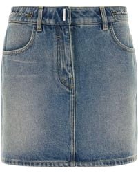 Givenchy - Denim Skirts - Lyst