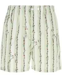 Bottega Veneta - Printed Poplin Bermuda Shorts - Lyst