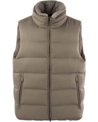 Herno - Down-Filled Waistcoat With Fur Insert - Lyst