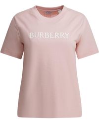 Burberry - Cotton T-Shirt With Logo - Lyst