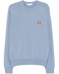 Maison Kitsuné - Fox Head Wool Crewneck Jumper - Lyst