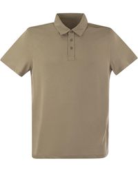 Majestic - Short Shorted Polo Shirt a Lyocell - Lyst