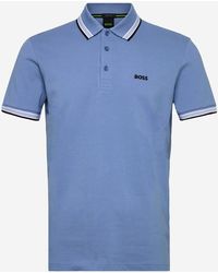 BOSS - Cotton Piqué Polo Shirt With Logo - Lyst