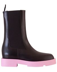 Givenchy - Squared Flat Leather Chelsea Ankle Boots - Lyst